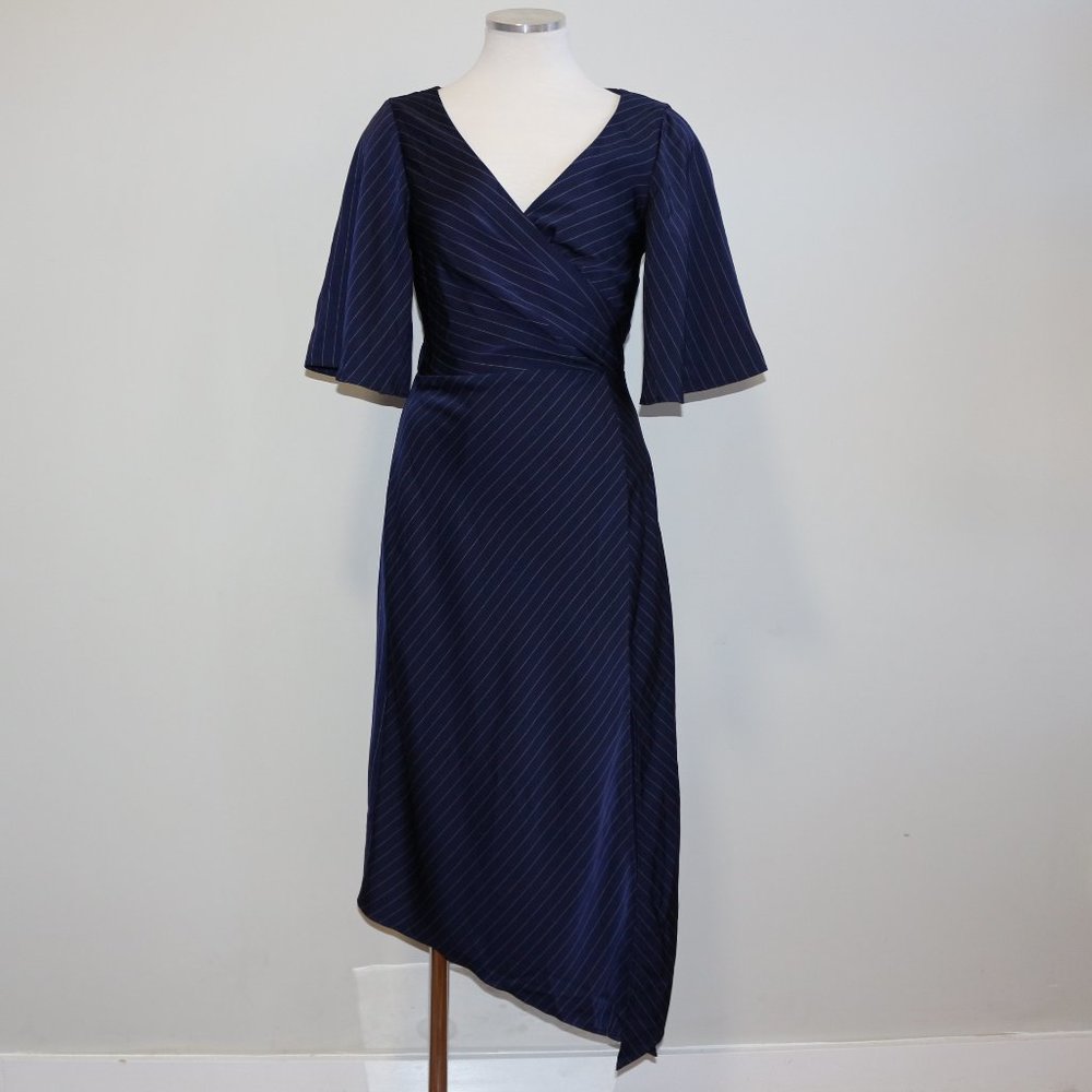 Finders Keepers | Flamenco Midi Dress in Navy Stripe